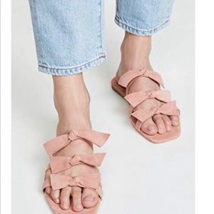 Jeffrey Campbell Womens Triple Bow Sandals Leather Tan Size 41 Festival 9-9.5